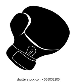black boxing glove icon design, vector illustration image