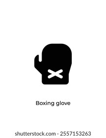 Black Boxing glove vector icon