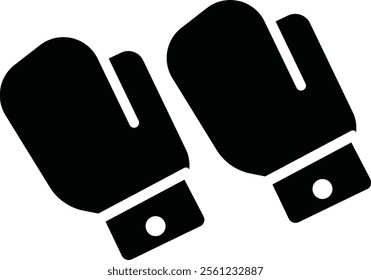 black boxing gloves vector image illustration