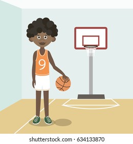 Black Boy Holding Basketball