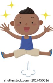 Black boys happily jumping, SDGs