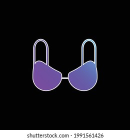 Black Bra blue gradient vector icon