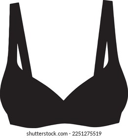 Black bra icon, cartoon style