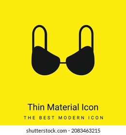 Black Bra minimal bright yellow material icon