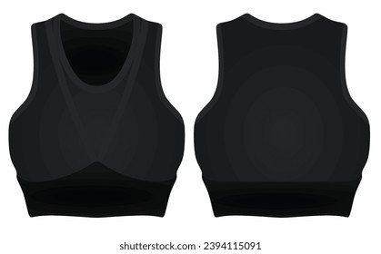 Black bra t shirt. vector illustration