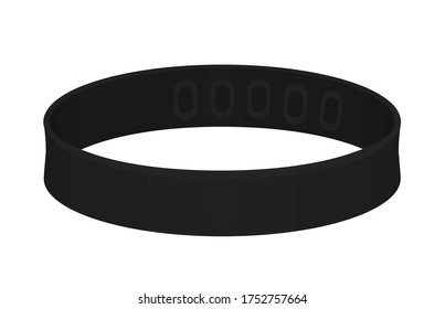 Black bracelet blank. vector illustration