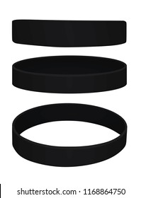 Black bracelet. vector illustration