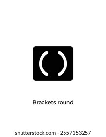 Black Brackets round vector icon