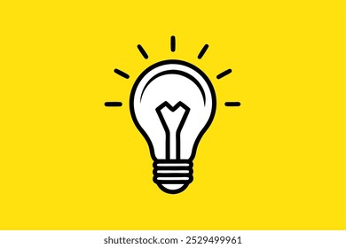 a black brain bulb logo on yellow background
