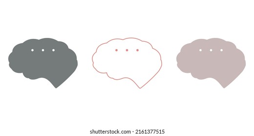 Black Brain Silhouette. Isolated Vector Illustration. 
image
