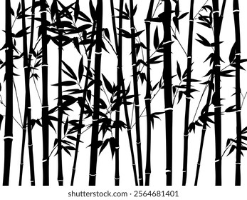 Black Branch Tree or Naked trees silhouette s set. Hand drawn isolated illustrations.