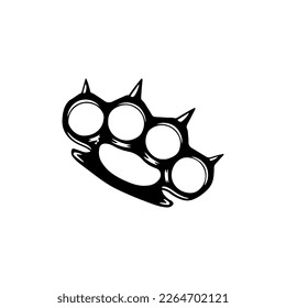 schwarze Messingknuckle, Vektorgrafik