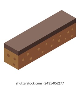 Black bread crouton icon isometric vector. Nutrition grain. Value toasted