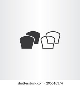 black bread icons vector design