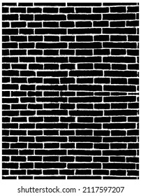 Textura Grunge De Ladrillo Negro Vector Blanco Y Negro