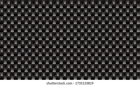 Black brick plastic texture repeat carbon, block geometric seamless virtual background for online conferences, online transmissions. Abstract design vector illustration