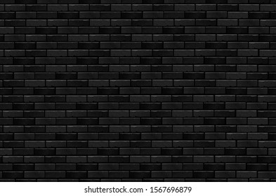 Black Brick Seamless Pattern With Light Falling From Above