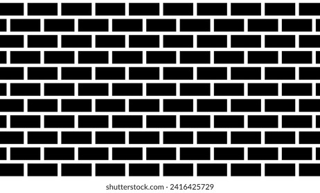Black brick wall as background