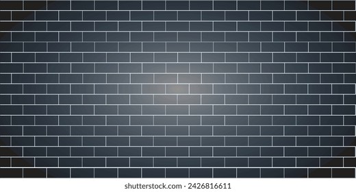 Black brick wall for background