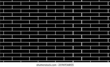 Schwarze Ziegelwand, schwarzer Hintergrund für Design | Textur eines schwarz gestrichenen Background
