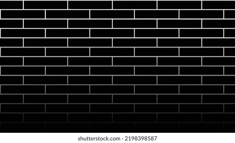 Black Brick Wall, Black Background For Design | Texture of a Painted Brick Wall Background or Wallpaper | Wide Angle Black Brick Wall Background | Brick | Black Wall Background	