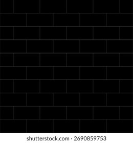 Schwarzer Ziegelwand Hintergrund nahtloses Muster für industrielle Konstruktion Textur Design