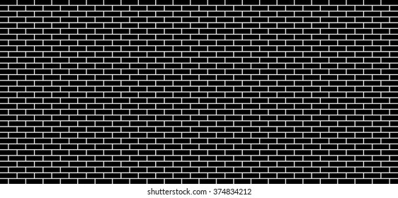 black brick wall background  Vector