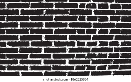 Muro de ladrillo negro, elemento de diseño. Textura de fondo, ilustración vectorial.