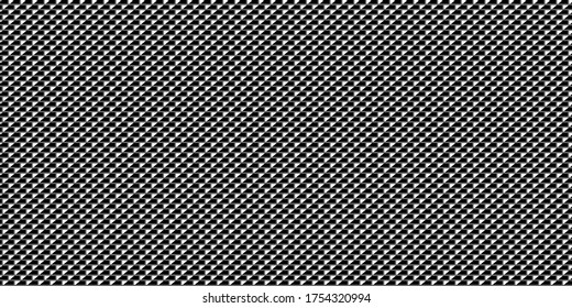 Black brick wall geometric pattern vector background.	