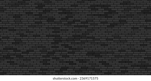 Muro de ladrillo negro, fondo sin costura. Ilustración del vector