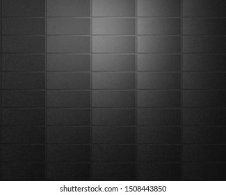 Black brick wall texture background. brickwork background for design wallpaper. Empty background with spotlight effect. Vector illustration. 