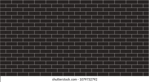 Black brick wall  texture graphic design with copy space for text.