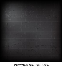 Black brick wall, Vector background