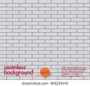 Black brick wall. Vector, seamless texture