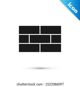 Black Bricks icon isolated on white background.  Vector Illustration