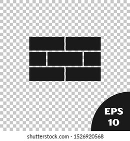 Black Bricks icon isolated on transparent background.  Vector Illustration