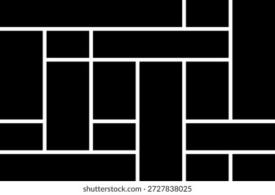 Black bricks with white grout forming a wall pattern high-quality