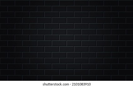 Black brickwall background for neon lights posters