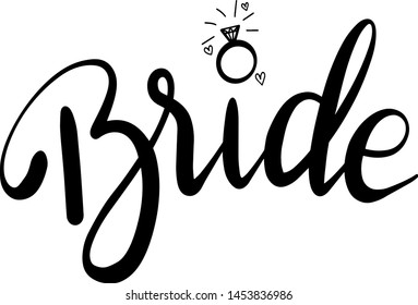 Black Bride decoration for T-shirt