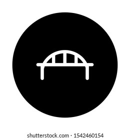 Black Bridge Icon vector illustration