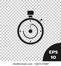 Black Briefcase icon isolated on transparent background. Business case sign. Business portfolio.  Vector Illustration