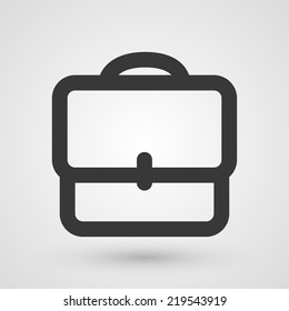 Black briefcase icon. Symbol about business concept.