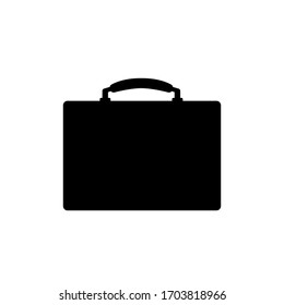 Schwarzes Briefkasten-Vektorillustration-Bild, Business Case-Symbol