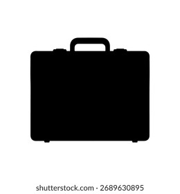 Ilustración vectorial negra del icono de la silueta de Brifcass sobre fondo blanco