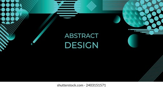 Black with bright lines and shapes background for posters, stories, product advertisements, booklets, flyers 