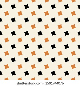 Black and bright orange diamond square seamless pattern vector - Fabric, backgrounds, wallpaper,interior design etc.
