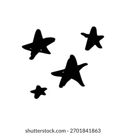 black bright star design element