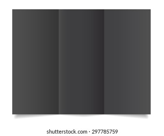 black brochure blank template