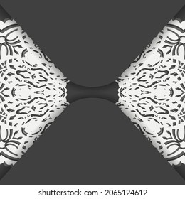 Black brochure with luxurious white pattern for your congratulations.