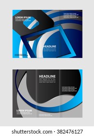 Black brochure tri fold template
